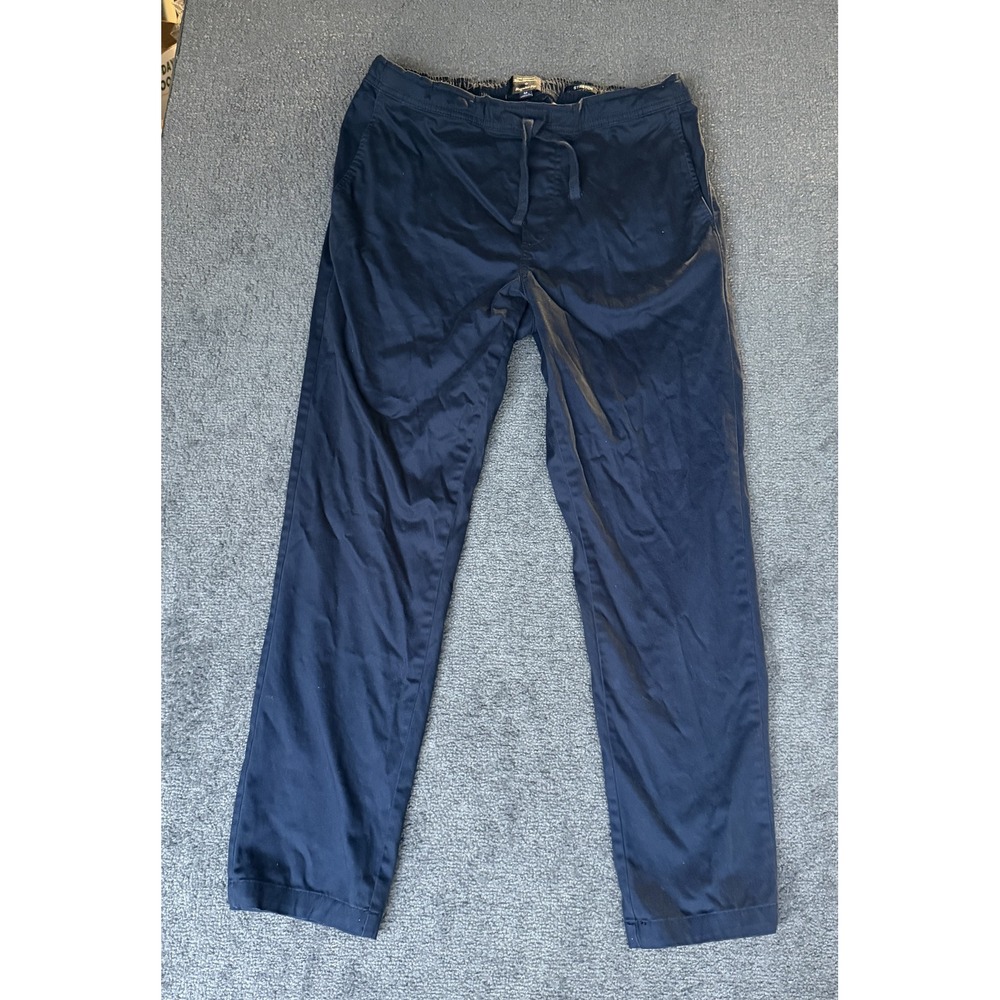 Ben Sherman Mens Regular Fit Navy Blue Elastic Waist Drawstring Jogger Pants M